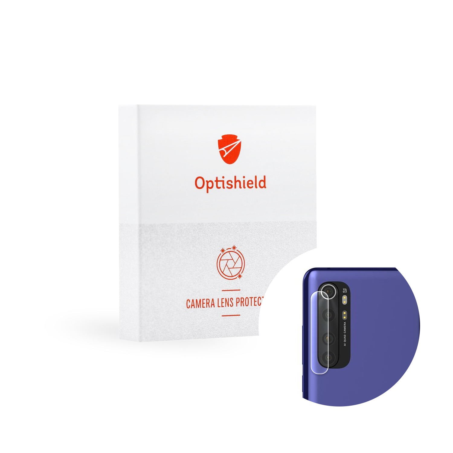 Vysoce kvalitní ochranné sklo na zadní fotoaparát Optishield Pro na Xiaomi Mi Note 10 Lite