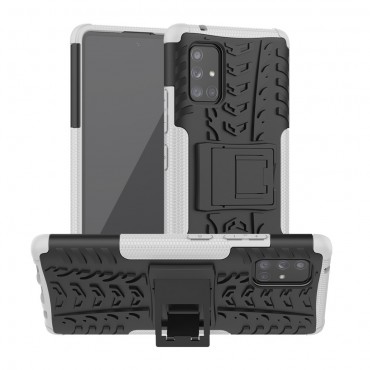 Hybridní TPU gelový obal „Tough“ pro Samsung Galaxy A71 5G - bílý Hybridní TPU gelový obal „Tough“ pro Samsung Galaxy A71 5G - bílý