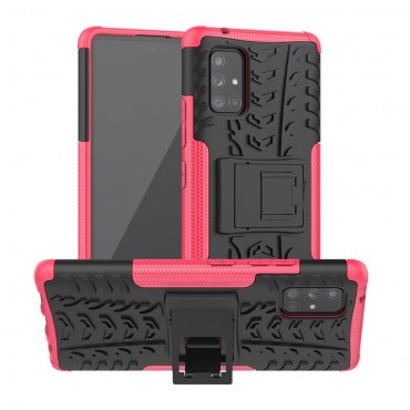 Hybridní TPU gelový obal „Tough“ pro Samsung Galaxy A71 5G - růžový Hybridní TPU gelový obal „Tough“ pro Samsung Galaxy A71 5G - růžový