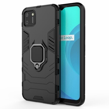 Robustní obal „Impact X Ring“ pro Realme C11 - černý Robustní obal „Impact X Ring“ pro Realme C11 - černý