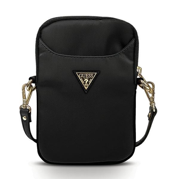 Originální Guess pouzdro „Nylon Triangle“ pro mobilní zařízení do 8 palců - černé