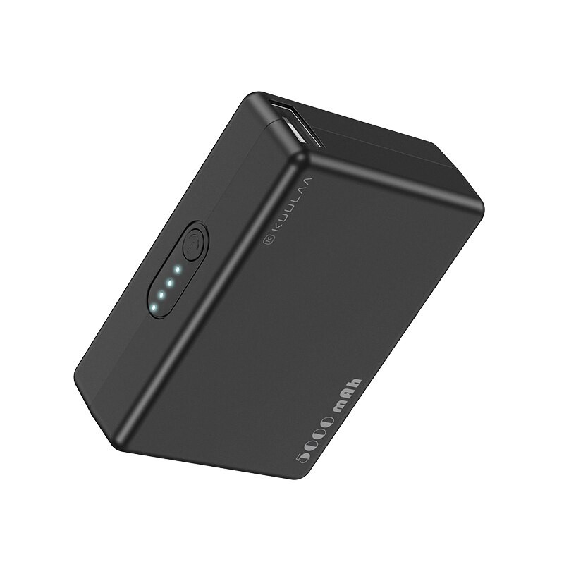 Powerbanka KL „Mini“ vhodná do jakékoli kapsy - 5 000 mAh - černá