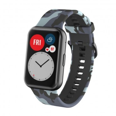Silikonový řemínek „Camo“ pro Huawei Watch Fit - šedý