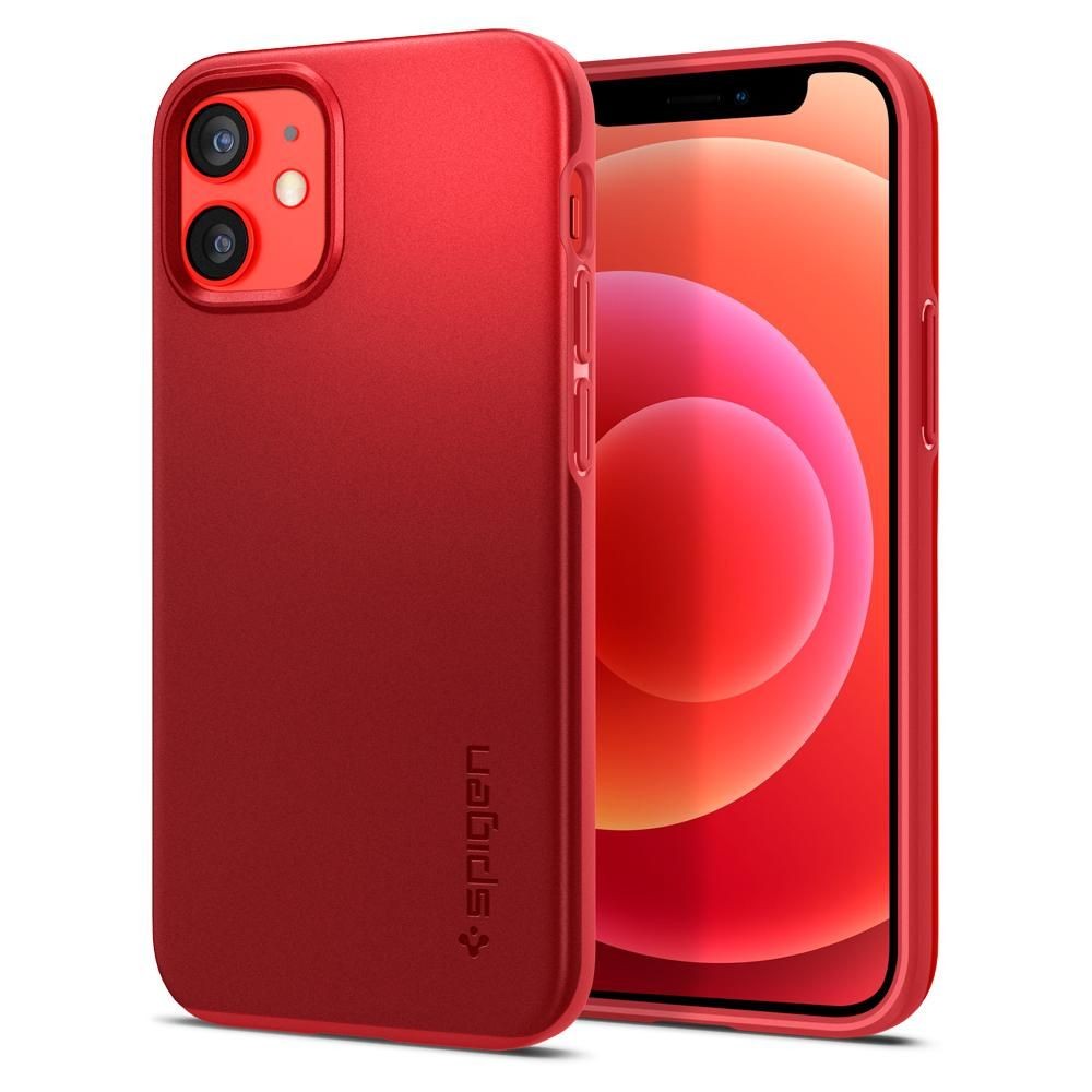 Obal Spigen „Thin Fit“ pro iPhone 12 Mini - red