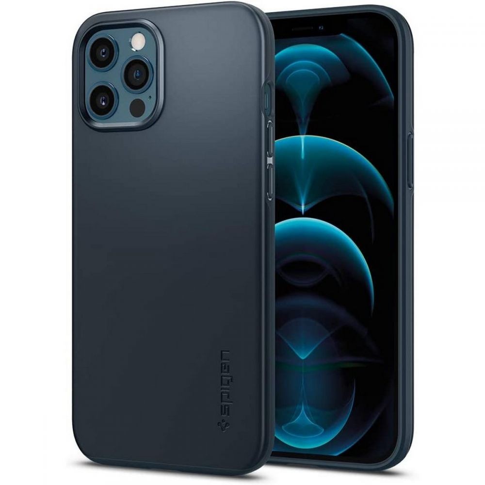 Obal Spigen „Thin Fit“ pro iPhone 12 Pro Max - metal slate