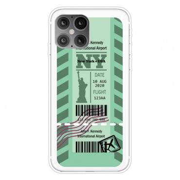 TPU gelový obal „Plane Ticket“ pro iPhone 12 Pro Max - New York TPU gelový obal „Plane Ticket“ pro iPhone 12 Pro Max - New York