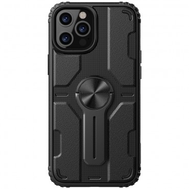 Prémiový hybridní obal Nillkin „Bastion“ pro iPhone 12 Pro Max - černý Prémiový hybridní obal Nillkin „Bastion“ pro iPhone 12 Pro Max - černý