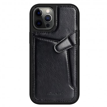 Prémiový hybridní obal Nillkin „Stitch Pocket“ pro iPhone 12 / iPhone 12 Pro Max - černý Prémiový hybridní obal Nillkin „Stitch Pocket“ pro iPhone 12 / iPhone 12 Pro Max - černý