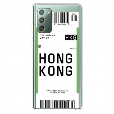 TPU gelový obal „Plane Ticket“ pro Samsung Galaxy Note 20 - Hong Kong TPU gelový obal „Plane Ticket“ pro Samsung Galaxy Note 20 - Hong Kong