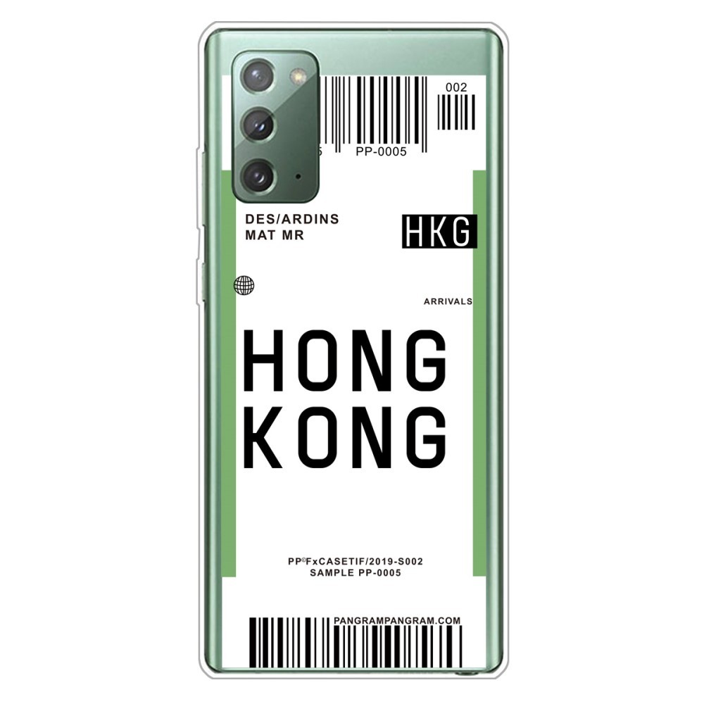 TPU gelový obal „Plane Ticket“ pro Samsung Galaxy Note 20 - Hong Kong