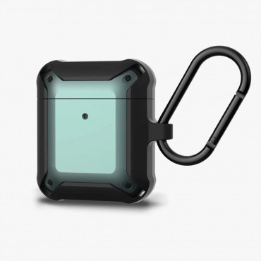 Robustní hybridní kryt „Sturdy“ pro Apple AirPods - černo-zelený