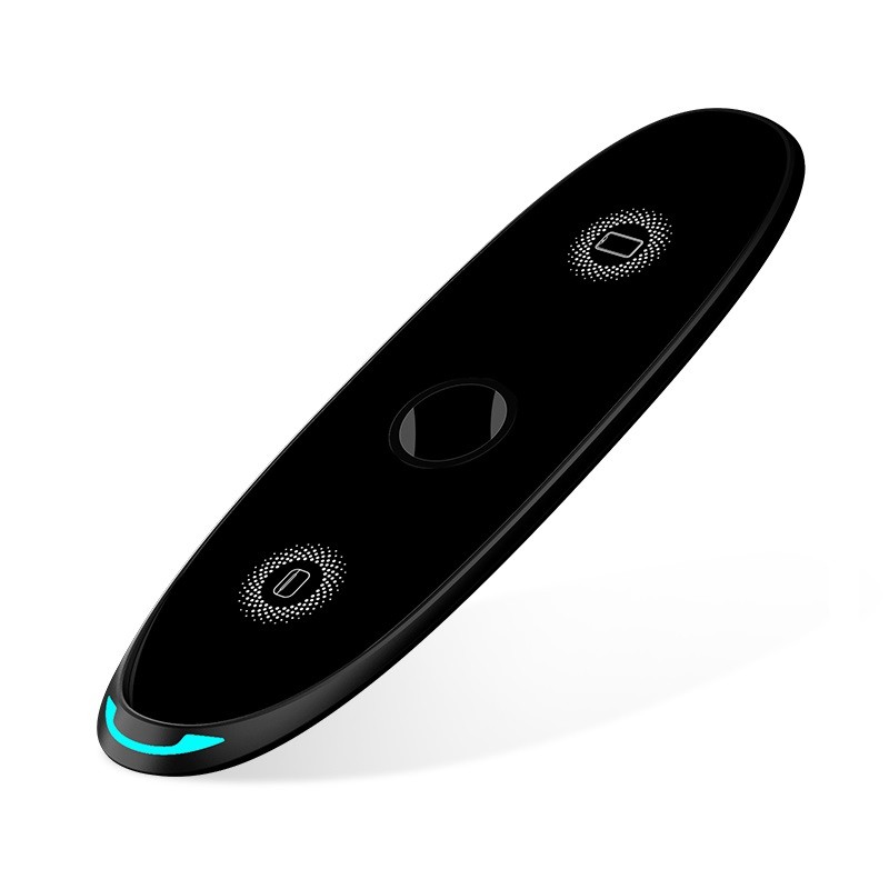 QI nabíjecí stanice 3v1 „Triple Pad“ pro Apple Watch, AirPods a mobilní zařízení - černá
