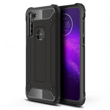 Robustní obal pro Motorola Moto G8 Power „Rock“ - černá barva Robustní obal pro Motorola Moto G8 Power „Rock“ - černá barva