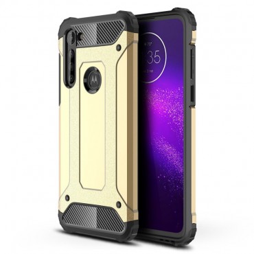 Robustní obal pro Motorola Moto G8 Power „Rock“ - zlatá barva Robustní obal pro Motorola Moto G8 Power „Rock“ - zlatá barva