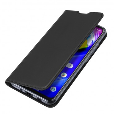Kryt pro Motorola Moto G8 Power „Skin“ z umělé kůže - černá barva Kryt pro Motorola Moto G8 Power „Skin“ z umělé kůže - černá barva