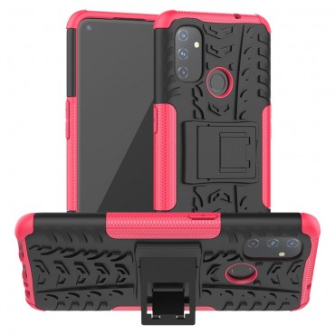 Obal pro OnePlus Nord N100 „Tough“ - hybridní - růžová barva Obal pro OnePlus Nord N100 „Tough“ - hybridní - růžová barva