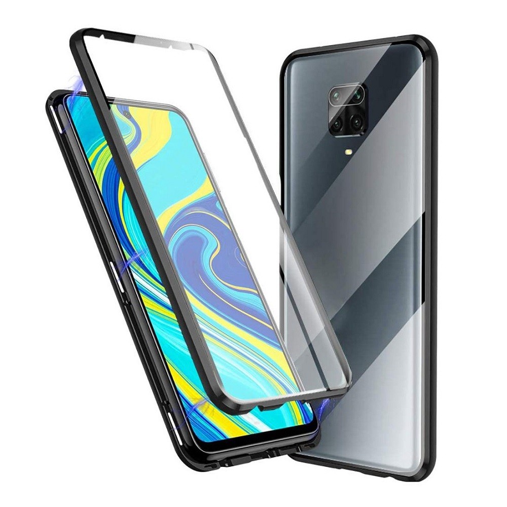 Xiaomi Redmi Note 9 Pro Max / Redmi Note 9S / Redmi Note 9 Pro magnetický celotělový obal „Stronghold“ - černá barva
