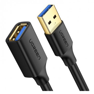 Kabel USB na USB samici Ugreen "Connect" - 1m - černý