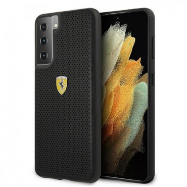 Originální obal Ferrari pro Samsung Galaxy S21 Plus „On Track“ - černá barva Originální obal Ferrari pro Samsung Galaxy S21 Plus „On Track“ - černá barva