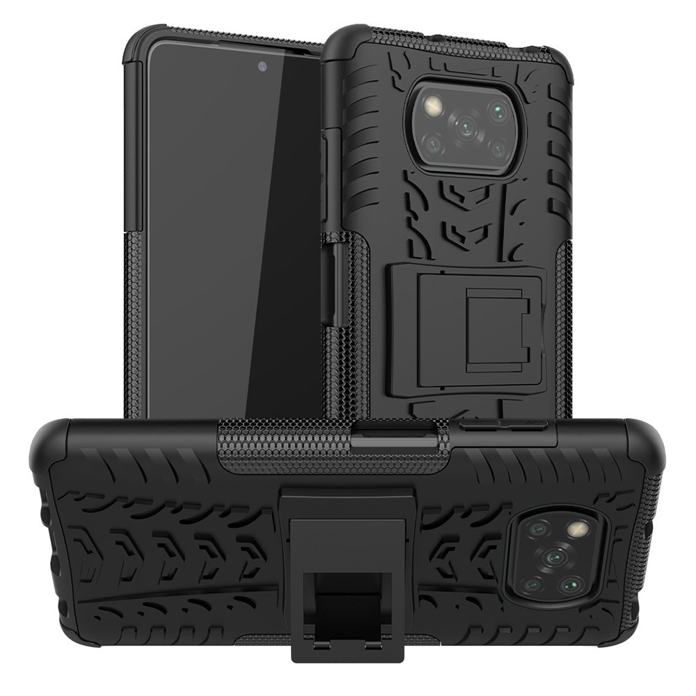 Obal pro Xiaomi Poco X3 Pro / Poco X3 NFC „Tough“ - hybridní - černá barva