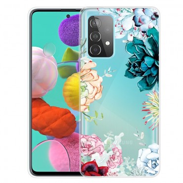 TPU gelový obal pro Samsung Galaxy A52s 5G / Galaxy A52 / Galaxy A52 5G „Lush Flowers“ - extrémně tenký TPU gelový obal pro Samsung Galaxy A52s 5G / Galaxy A52 / Galaxy A52 5G „Lush Flowers“ - extrémně tenký