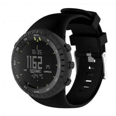 Silikonový řemínek Suunto Core "Smooth" se sadou na výměnu - černý