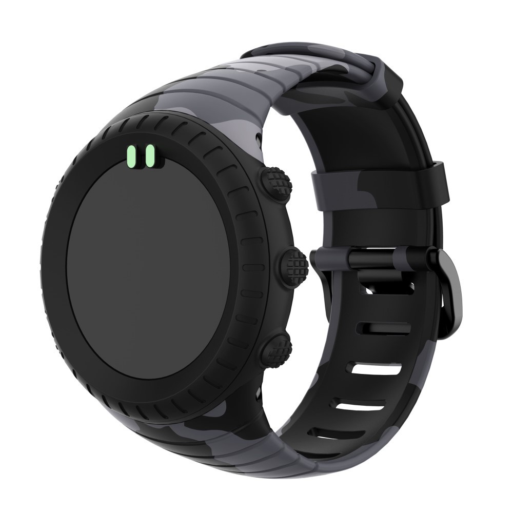 Silikonový řemínek k hodinkám Suunto Core "Camo X" - černý