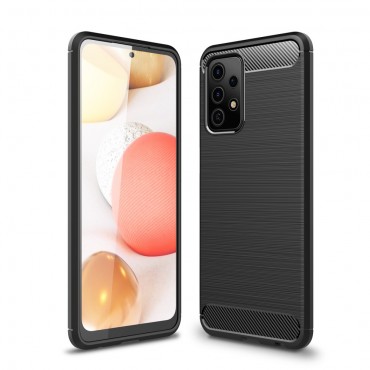 TPU gelový obal pro Samsung Galaxy A52s 5G / Galaxy A52 / Galaxy A52 5G „Brushed Carbon“ - černá barva TPU gelový obal pro Samsung Galaxy A52s 5G / Galaxy A52 / Galaxy A52 5G „Brushed Carbon“ - černá barva