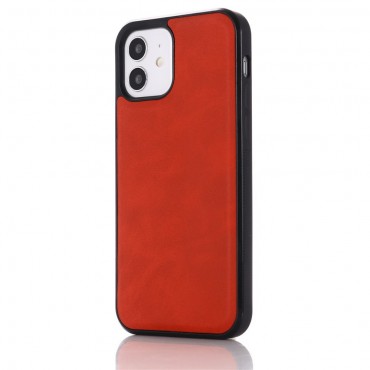 "MagNificent" pouzdro z umělé kůže "MagNificent" TPU hard case pro iPhone 12 Pro Max - červené