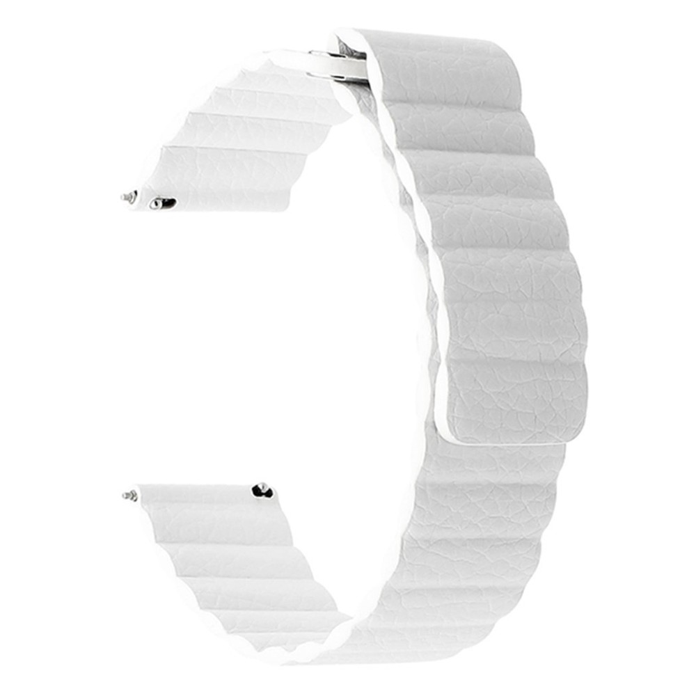 Pás pro Huawei Watch GT2 42mm z umělé kůže s magnetickým upínáním - bily