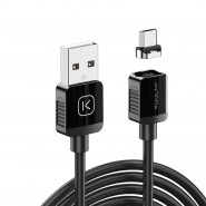 Nabíjecí kabel Charge and Shine s magnetickou hlavou Micro USB 2A - 1m - černý
