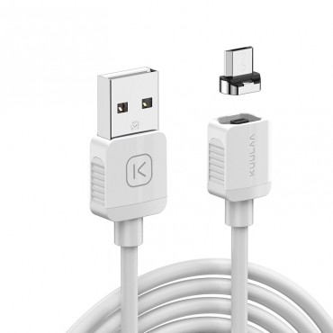 Nabíjecí kabel Charge and Shine s magnetickou hlavou Micro USB 2A - 1m - bílý Nabíjecí kabel Charge and Shine s magnetickou hlavou Micro USB 2A - 1m - bílý