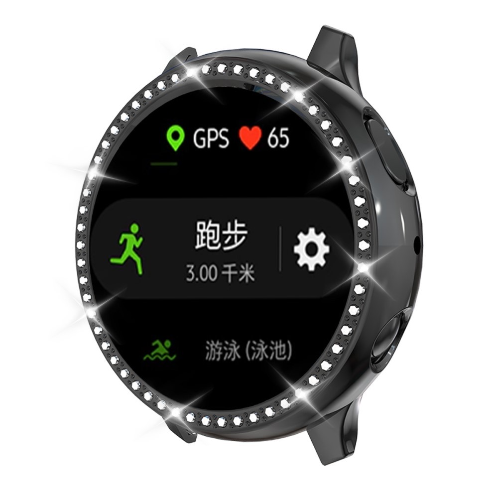 TPU gelový kryt pro Samsung Galaxy Watch Active 2 44 mm "Rhinestone Decor" - černý