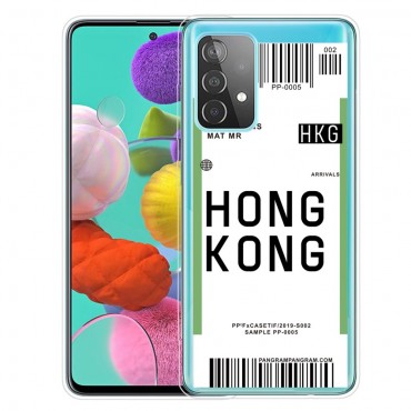 TPU gelový obal pro Samsung Galaxy A72 / Galaxy A72 5G „Plane Ticket“ - Hong Kong TPU gelový obal pro Samsung Galaxy A72 / Galaxy A72 5G „Plane Ticket“ - Hong Kong