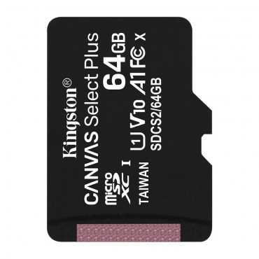 Paměťová karta Kingston Canvas Select Plus Class 10 UHS-I 100MB/s Micro SDXC - 64GB