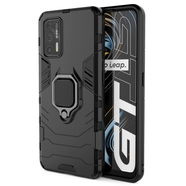 Realme GT 5G robustní obal „Impact X Ring“ - černá barva Realme GT 5G robustní obal „Impact X Ring“ - černá barva