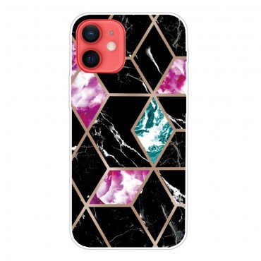TPU gelový obal pro iPhone 13 „Marble“ - černá barva TPU gelový obal pro iPhone 13 „Marble“ - černá barva