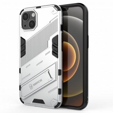 Hybridní TPU obal pro iPhone 13 „Robust“ - bílá barva Hybridní TPU obal pro iPhone 13 „Robust“ - bílá barva