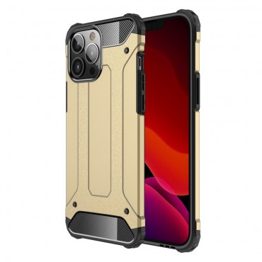 Robustní obal pro iPhone 13 Pro Max „Rock“ - zlatá barva Robustní obal pro iPhone 13 Pro Max „Rock“ - zlatá barva
