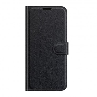 Kryt pro Alcatel 1S 2021 / A1 Alpha 21 „Litchi“ - černá barva Kryt pro Alcatel 1S 2021 / A1 Alpha 21 „Litchi“ - černá barva
