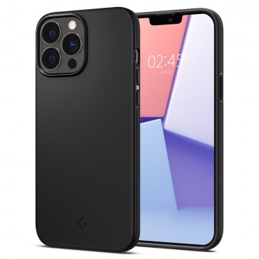 Obal pro iPhone 13 Pro Spigen „Thin Fit“ - černá barva Obal pro iPhone 13 Pro Spigen „Thin Fit“ - černá barva