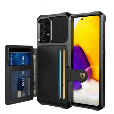 Hybridní kryt s peněženkou "Backwallet" pro Samsung Galaxy A52 / Galaxy A52 5G / Galaxy A52s 5G - černý Hybridní kryt s peněženkou "Backwallet" pro Samsung Galaxy A52 / Galaxy A52 5G / Galaxy A52s 5G - černý