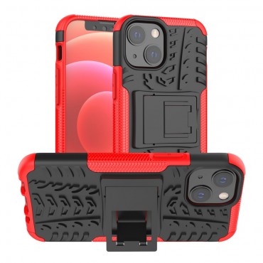 Obal pro iPhone 13 Mini „Tough“ - hybridní - červená barva Obal pro iPhone 13 Mini „Tough“ - hybridní - červená barva