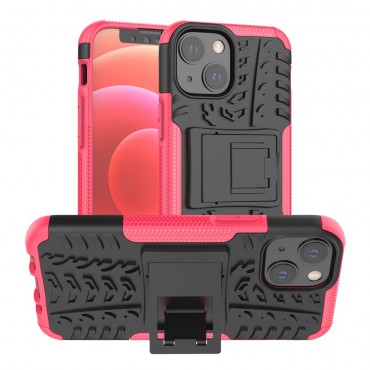 Obal pro iPhone 13 Mini „Tough“ - hybridní - růžová barva Obal pro iPhone 13 Mini „Tough“ - hybridní - růžová barva