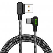 Kabel Mcdodo "Expanse" USB na USB-C 90° - 3 m - černý