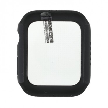 TPU gelové pouzdro s ochranným sklem pro Apple Watch Series 7 / 8 / 9 45 mm - Černé