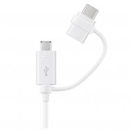 Originální kabel Samsung USB na USB-C a USB na Micro USB 2v1 EP-DG930DWEGWWW - 1,5 m - bílý