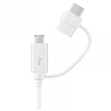 Originální kabel Samsung USB na USB-C a USB na Micro USB 2v1 EP-DG930DWEGWWW - 1,5 m - bílý Originální kabel Samsung USB na USB-C a USB na Micro USB 2v1 EP-DG930DWEGWWW - 1,5 m - bílý