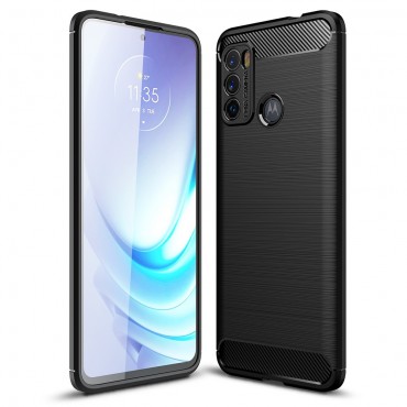 TPU gelový obal pro Motorola Moto G60 „Brushed Carbon“