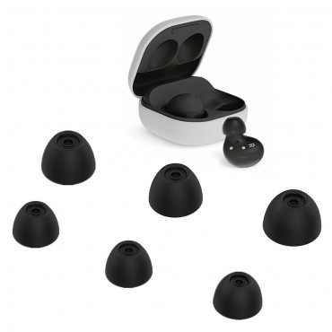 6 náhradních silikonových sluchátek do uší pro Samsung Galaxy Buds 2 - černá 6 náhradních silikonových sluchátek do uší pro Samsung Galaxy Buds 2 - černá